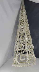 Acryl Gold Glitzer Einzigartig Christbaumschmuck Tischplatte Schnörkel 16" - Bild 1 von 8