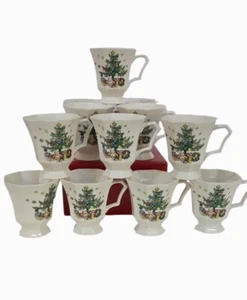 Nikko Christmastime Japab 4 1/4" H X 4" Across Coffee Mug Lot Of 12 Excellence - Picture 1 of 9
