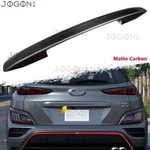 Dry Carbon Rear Trunk Tailgate Strip Vent Spoiler For Hyundai N Kona N Sport 22+ - Picture 1 of 14