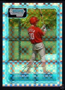 JEREMY SLAYDEN 2006 BOWMAN CHROME RC XFRACTOR /250 $20