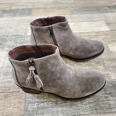 Botas de mujer Propet Rebel talla 8 B botas al tobillo gamuza tacón bloque cremallera Foto 1 de 4