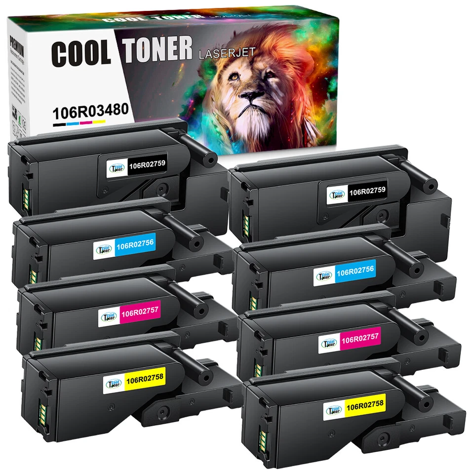 4pk Toner For Xerox Phaser 6022 6027 1ea 106R02759 106R02756 106R02757 106R02758