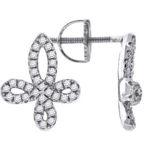 925- CZ LADIES FANCY BUTTERFLY EARRING. #34941 - Picture 1 of 1