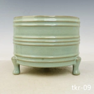 Quemador de incienso de tres pies marca de museo horno ru porcelana dinastía canción retro de 6,7" - Imagen 1 de 9