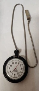 VINTAGE Swatch POP Uhr mit Taschenuhrgehäuse mit Kette schwarz 1993 RAR - Bild 1 von 10