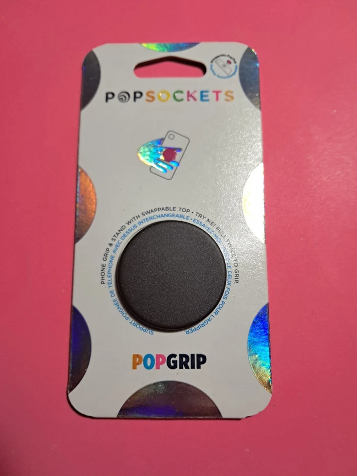 NEW - PopSockets Phone Grip Stand Black POPGRIP Popsocket - Free ShipN! - Image 1 of 1