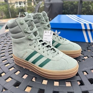 Adidas Gazelle Botas Altas Plata Verde Goma Mujer Zapatos Atléticos ID6982 - Imagen 1 de 14