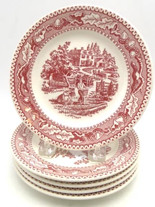 5 Royal China Pink Memory Lane Eisenstein 61/4 Zoll Brot & Butter Teller - Bild 1 von 3