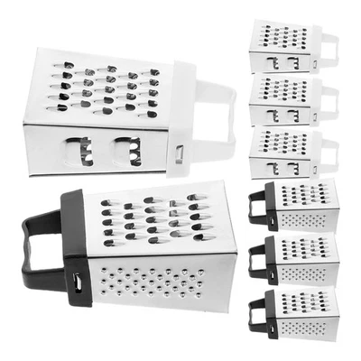  8pcs Mini Cheese Grater Stainless Steel Four-Sided Box Grater For Kitchen - Bild 1 von 4
