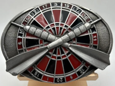 1984 Darts Dart Board Bergamot A150 Belt Buckle Darts Club Champ - Image 1 of 4