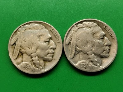1930 PS Buffalo Nickels. Nice Full Date Set. Actual Coins. 22m 5m Minted.  - Image 1 of 4