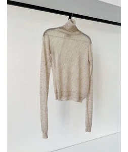 ACNE STUDIOS taci SHEER knit turtleneck mesh Women's SZ L M sweater alpaca - Picture 1 of 10