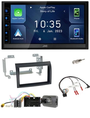JVC DAB Bluetooth Lenkrad USB 2DIN Autoradio für Citroen Jumper ab 14 schwarz Pr - Bild 1 von 4