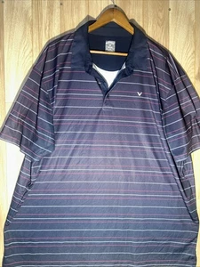 Polo Callaway Opti Dri da uomo 3XL rosa a righe performante - Foto 1 di 7