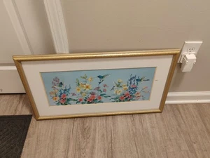 Impresión enmarcada de colibríes de colección de 30" × 17"/Hermosa pieza/No se pudo encontrar información - Imagen 1 de 10