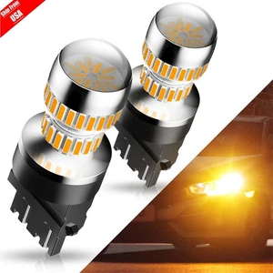 AUXITO 3157 4057 4156 LED Turn Signal Light Bulbs CANBUS Anti Hyper Flash Amber - Picture 1 of 22