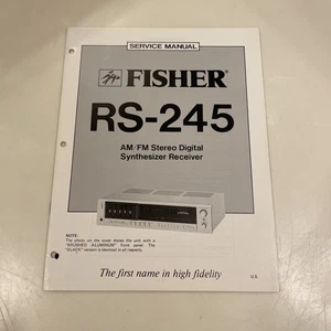 Fisher RS-245 Digital Synthesizer Receiver Service Manual Original - Picture 1 of 3