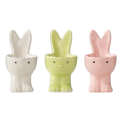  3 Pcs Ostereibecher Eierhalter Eierbecher Keramik -Kaninchen -Eierbecher - Bild 1 von 4