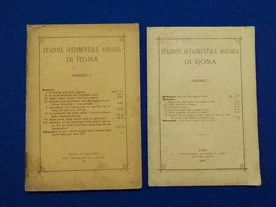 1876  STAZIONE SPERIMENTALE AGRARIA DI ROMA _ CHIMICA, BOTANICA, CAMPAGNA ROMANA - Immagine 1 di 4