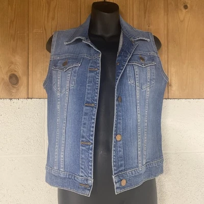 J Brand Womens Denim Oversized Finn Vest  Rockaway  S/M NWT - Image 1 of 4