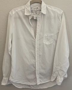 Frank And Eileen "Eileen" Shirt Womens XS White Cotton Long Sleeve Lightweight - Picture 1 of 8