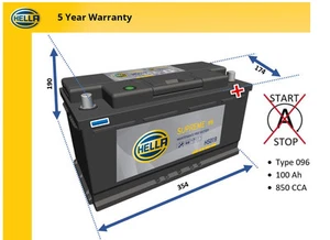 Battery fits VOLVO XC90 XC60 XC70 S60 V70 S80 760 740 82 to 17 Hella 019 830A - Picture 1 of 3