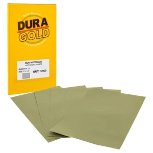 DURA-GOLD  5.5" x 9" Wet Dry Sandpaper, P7000 Grit, 25 Sheets, Single Sleeve - Picture 1 of 5