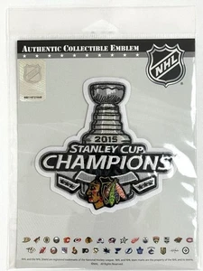 2015 Offizieller Chicago Blackhawks Champions NHL Stanley Cup Finale Patch LESEN DSC - Bild 1 von 4