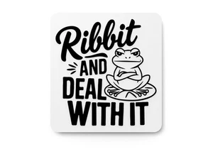 Ribbit And Deal With It | Funny sign For Home or Office - Picture 1 of 4