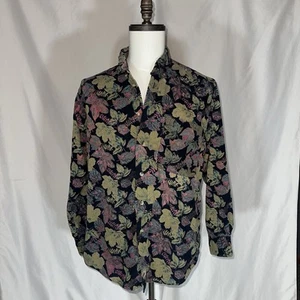 Boston Traders Mens  Long Sleeve Maple Leaves Black Green - Picture 1 of 10