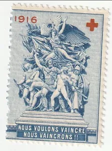 Francia - Croce Rossa, etichetta patriottica 1916(M)(Bl) - Foto 1 di 1