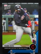 Parallel 26/49 Blue 2020 Topps Now FRANMIL REYES card #196 Cleveland Indians