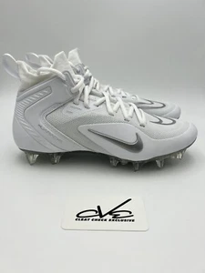 Brandneu Nike Alpha Huarache 8 Elite Lacrosse Stollen Herren Größe 8,5 weiß - Bild 1 von 7