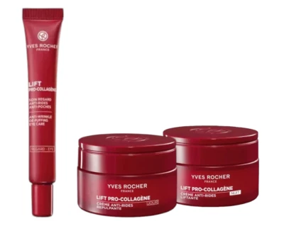 Yves Rocher Lift Pro коллаген против морщин дневной ночной крем для ухода за глазами набор из 3 - Изображение 1 из 2