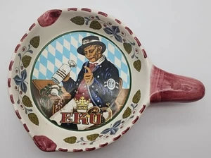Piatto piatto piatto 5" ceramica EKU Echt Kulmbacher con manico birra tedesca vintage - Foto 1 di 7