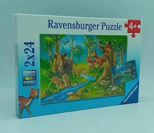 Puzzle Ravensburger 2 x 24 pezzi bambini animali della foresta 09117 puzzle bambini NUOVO - Foto 1 di 3