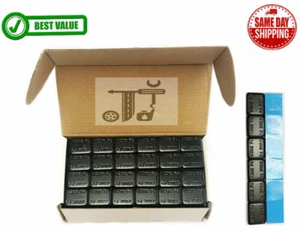 1 BOX 1/2oz BLACK WHEEL WEIGHTS STICK-ON ADHESIVE TAPE 9 LBS LEAD-FREE 288 PCS - Picture 1 of 3