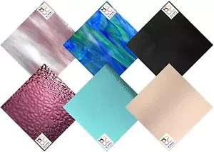 Wissmach 6 Sheet Mixed Color Variety Stained Glass Pack (8"x12") - Picture 1 of 2