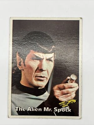 Topps Star Trek Card # 12 The Alien Mr. Spock Captains Log Paramount  1976  Vtg - Image 1 of 4