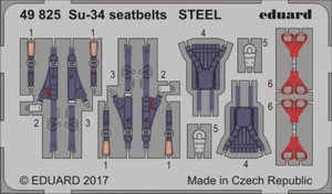 EDP49825 - Eduard Photoetch 1:48 - Su-34 Seatbelts Steel (Hobbyboss) - Picture 1 of 1