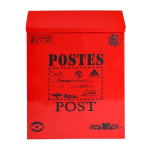 Metal Mailbox Locking Drop Box Hanging Mailbox Decorative Post Box - Picture 1 of 12