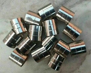 Lotto Da 25 Pezzi Vintage Ottone Placcato Argento Collari Per di Legno Bastone - Foto 1 di 4