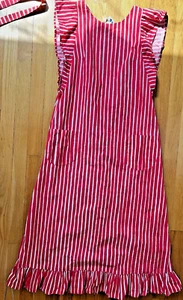 VESTIDO Marimekko vintage años 60 rojo blanco estampado rayas piccolo jokapoika vuokko 38 10 - Imagen 1 de 12