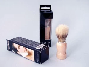 Mens Traditional Natural Bristle Shaving Brush Wooden Handle Barber Hair Beard - Picture 1 of 1