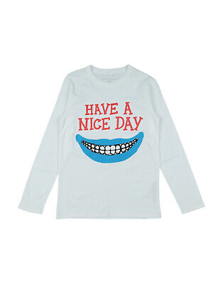 STELLA MCCARTNEY KIDS T-Shirt Top Size 8Y Coated 'HAVE A NICE DAY' Made In Italy • 6.01€