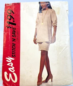 McCall's Easy Stitch N Save 7209 Size A Tunic and Skirt FF/UC Stretch Knits Only - Picture 1 of 3