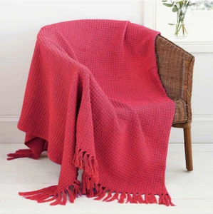 Large 100% Cotton Woven Sofa Bed Settee Throw Chair Cover Blanket Bedspread - Picture 1 of 4