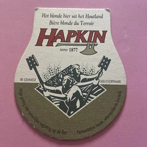 SOTTOBICCHIERE BIRRA VINTAGE COLLEZIONE Hapkin Anno 1877 - Picture 1 of 2