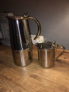 Expresso Stove Top Coffee Canter And Milk Jug - John Lewis