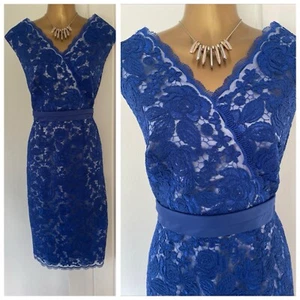 Jacques vert dress size 10 Blue Lace Holiday Mother Of The Bride Wedding Party - Picture 1 of 12